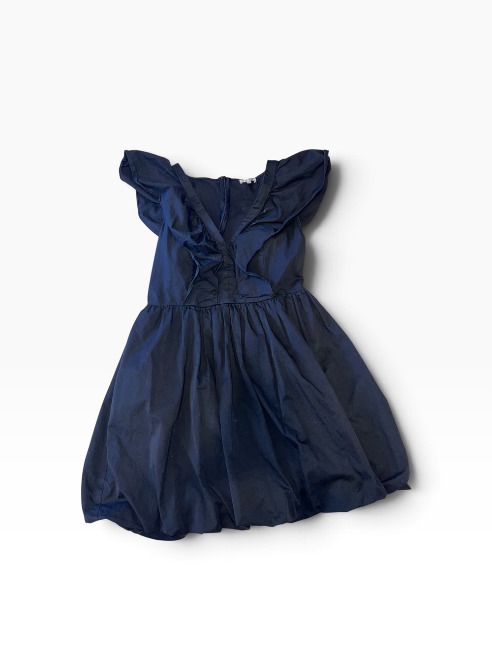 TCEC bubble black dress with ruffle sleeve